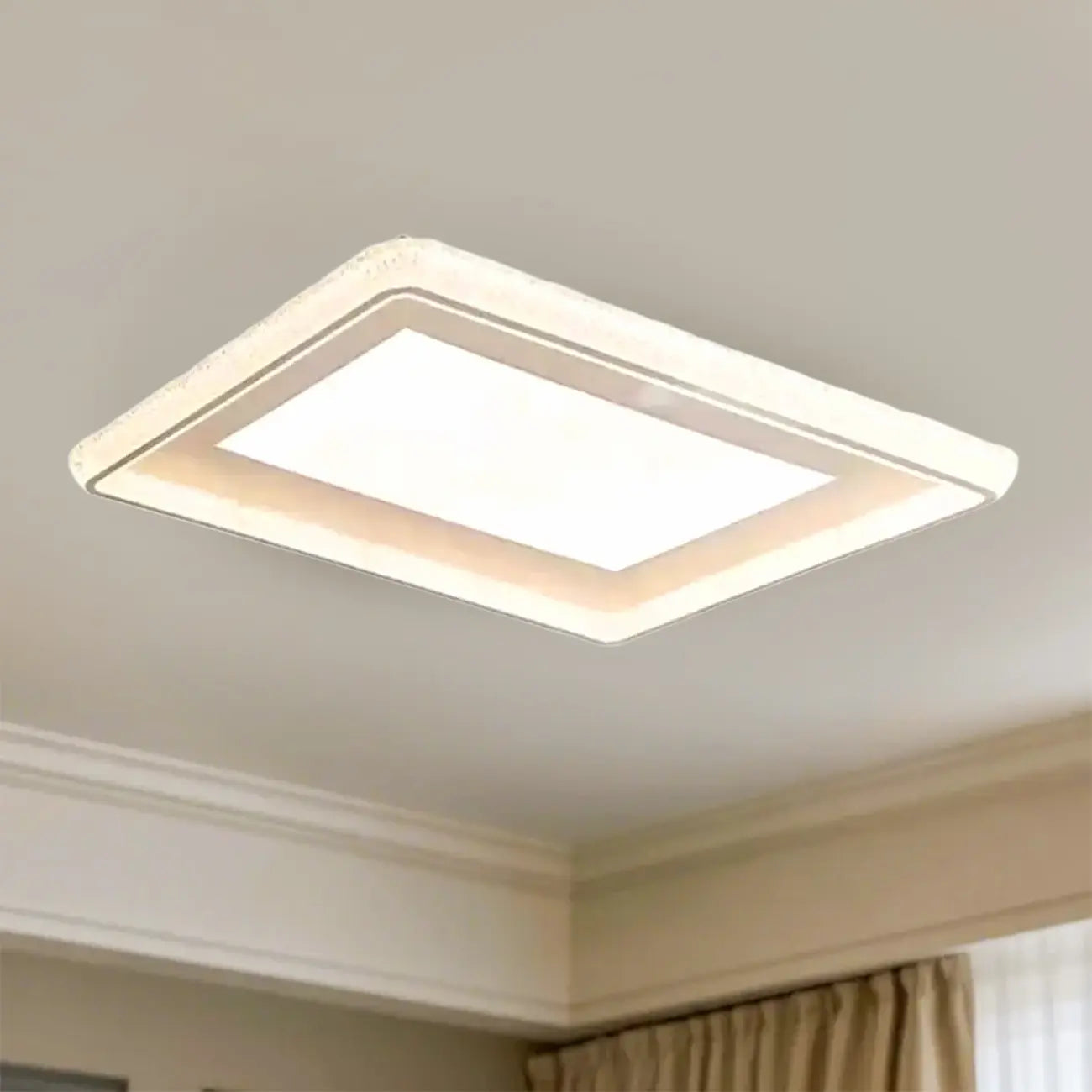 Plafonnier moderne à intensité variable en cristal pour chambre à coucher