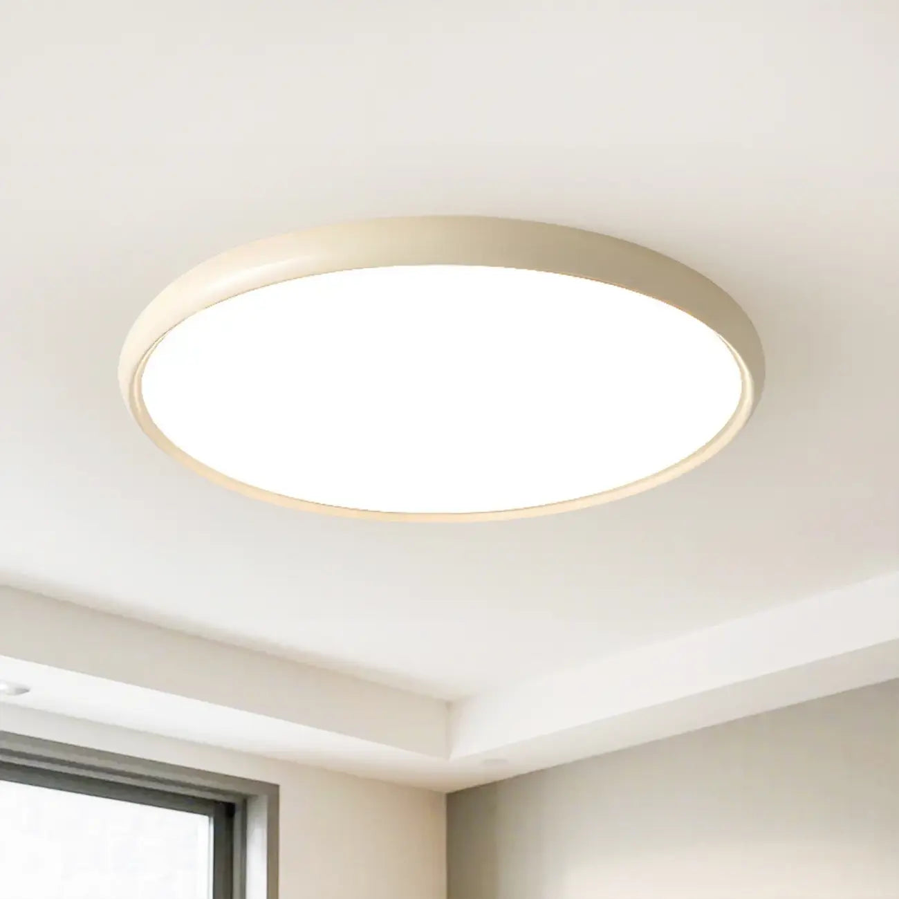 Plafonnier LED rond en acrylique à intensité variable pour usage résidentiel