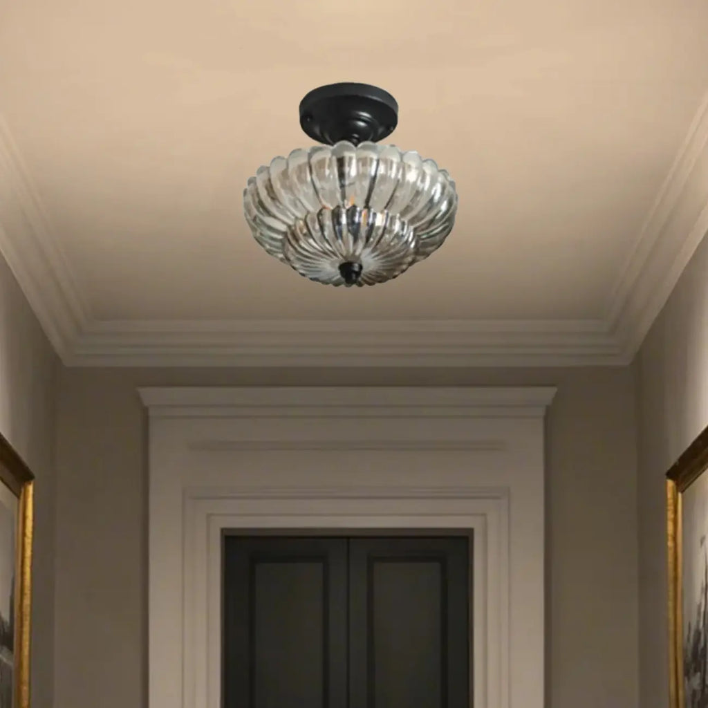 Mini plafonnier en verre en forme de parapluie pour salon