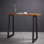 Tables de bar industrielles en bois brun et fer