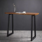 Tables de bar industrielles en bois brun et fer