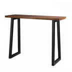 Tables de bar industrielles en bois brun et fer