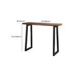 Tables de bar industrielles en bois brun et fer