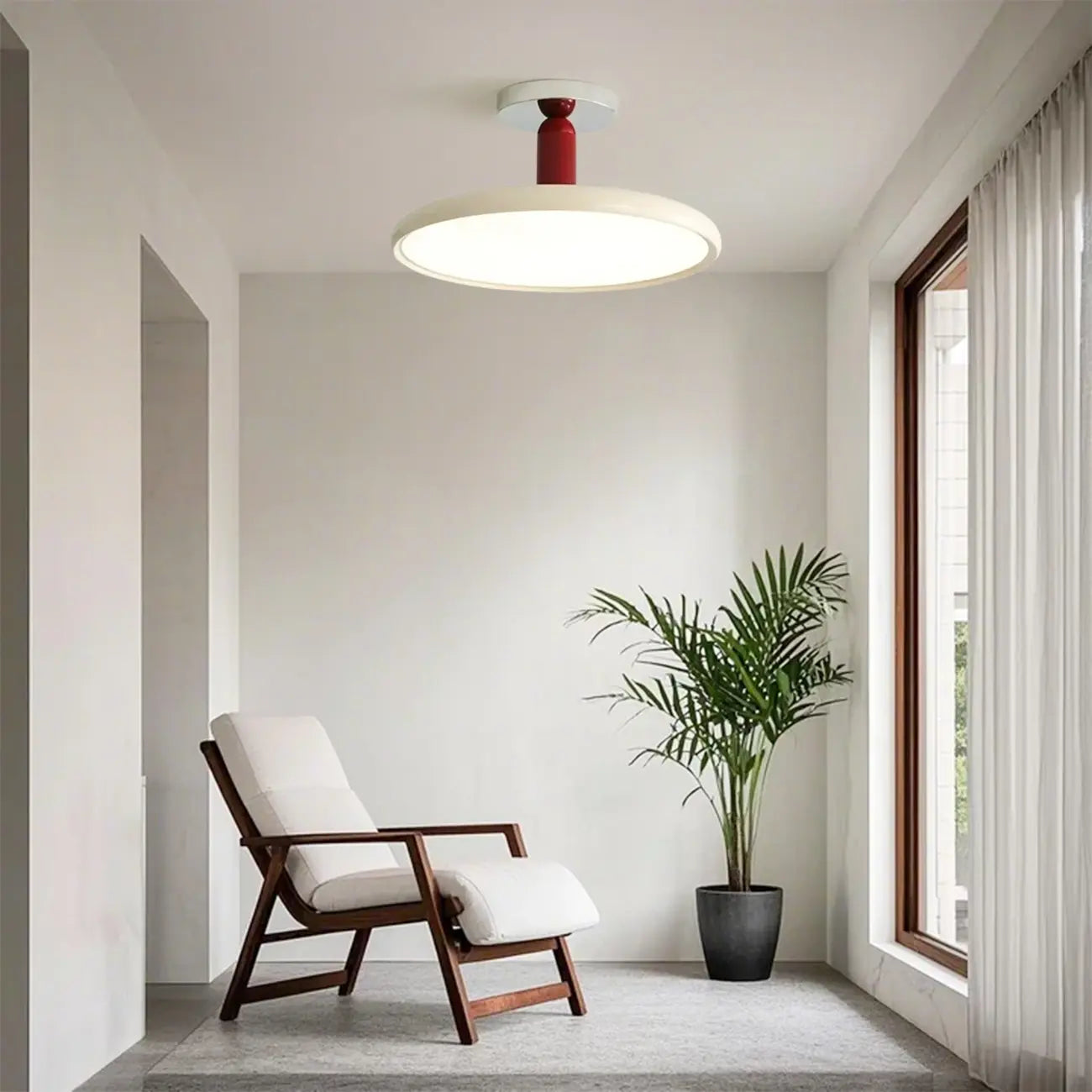 1 plafonnier semi-encastré à DEL à intensité variable pour usage résidentiel