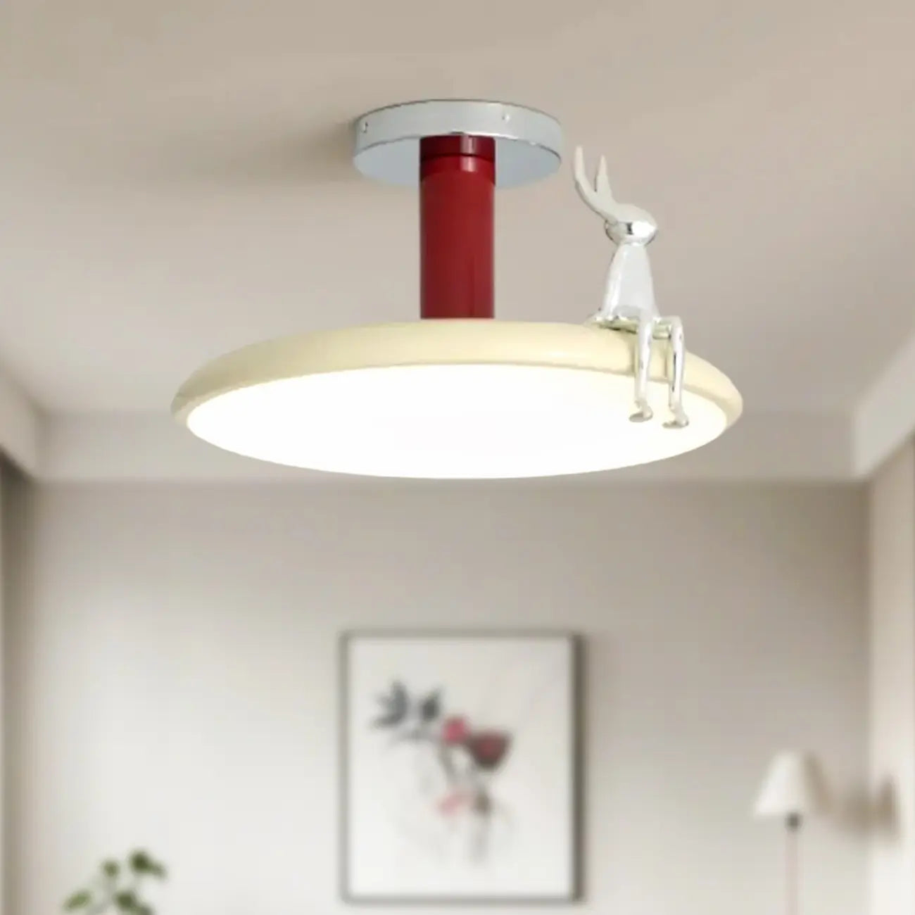 1 plafonnier semi-encastré à DEL à intensité variable pour usage résidentiel