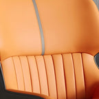 Chaise de salle à manger sans accoudoirs, dossier bas en cuir
