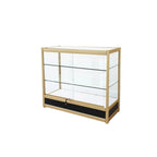 Vitrine rectangulaire en métal doré