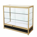 Vitrine rectangulaire en métal doré