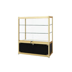 Vitrine rectangulaire en métal doré