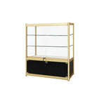 Vitrine rectangulaire en métal doré