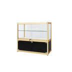 Vitrine rectangulaire en métal doré