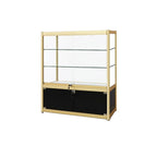 Vitrine rectangulaire en métal doré