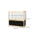Vitrine rectangulaire en métal doré