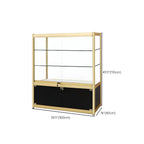 Vitrine rectangulaire en métal doré