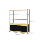 Vitrine rectangulaire en métal doré