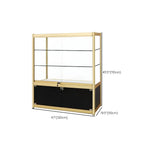 Vitrine rectangulaire en métal doré