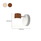 Mini applique murale en bois naturel blanc et métal