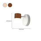 Mini applique murale en bois naturel blanc et métal