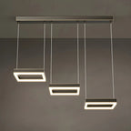 Suspension géométrique à 3 lumières LED en laiton pour îlot de cuisine