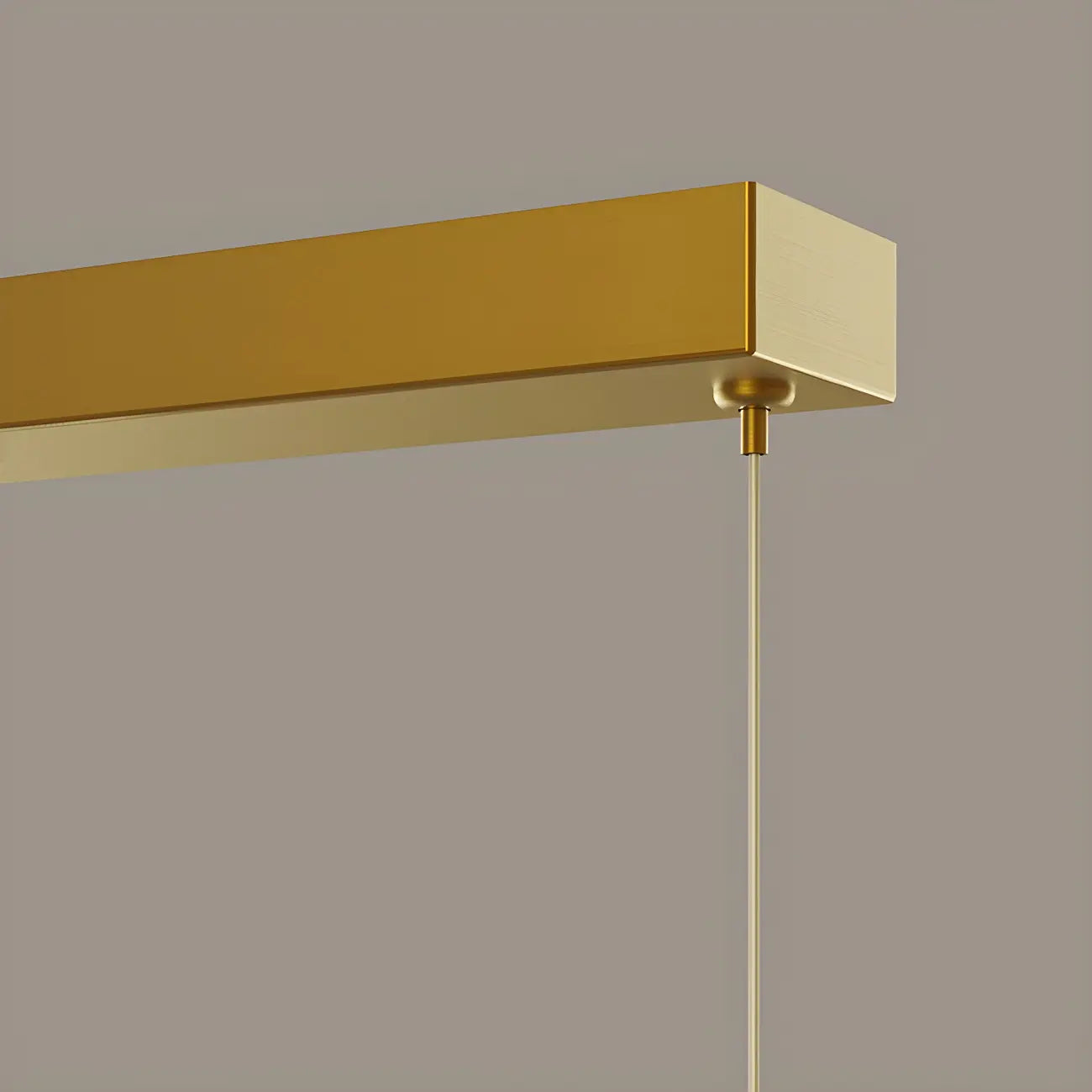 Suspension géométrique à 3 lumières LED en laiton pour îlot de cuisine