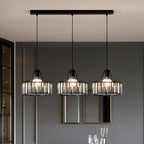 Suspension contemporaine en cristal pour îlot de cuisine