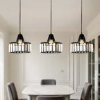 Suspension contemporaine en cristal pour îlot de cuisine