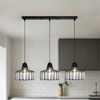 Suspension contemporaine en cristal pour îlot de cuisine