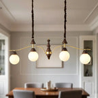 Suspension moderne en verre brun pour îlot de cuisine