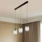 Lampade a sospensione regolabili a 3 luci in vetro per cucina