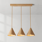 Lampade a sospensione moderne a cono in legno con LED per cucina