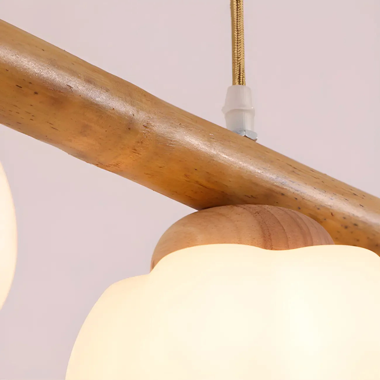 Lampada a sospensione moderna a isola con fiori in bambù regolabile