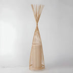 Abat-jour ovale rustique en bambou pour lampadaire de salon