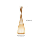 Abat-jour ovale rustique en bambou pour lampadaire de salon