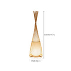 Abat-jour ovale rustique en bambou pour lampadaire de salon