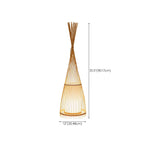 Abat-jour ovale rustique en bambou pour lampadaire de salon