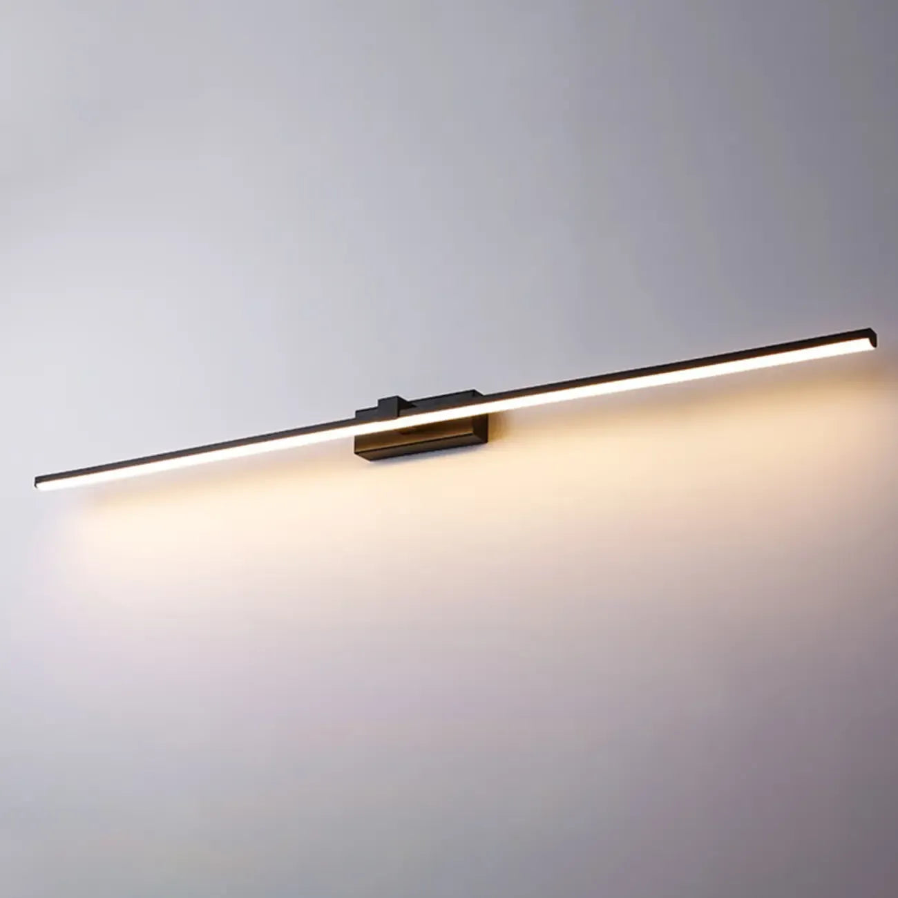 Luminaire de salle de bain linéaire long en gel de silice pour meuble-lavabo
