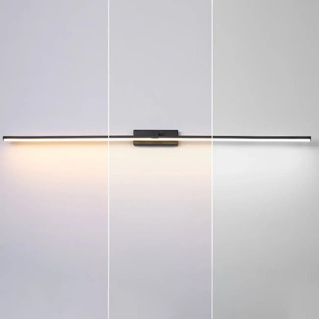 Luminaire de salle de bain linéaire long en gel de silice pour meuble-lavabo