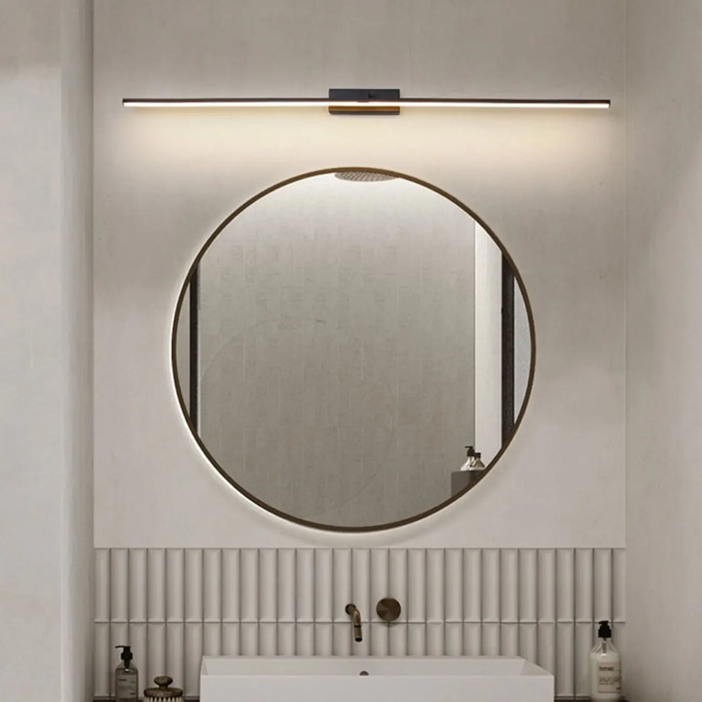 Luminaire de salle de bain linéaire long en gel de silice pour meuble-lavabo