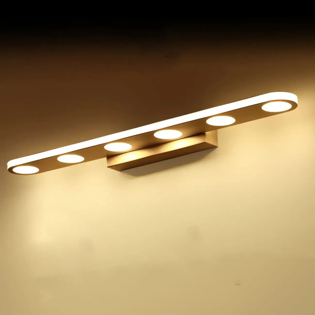 Applique a barra a LED a 6 luci bianca in acrilico per bagno