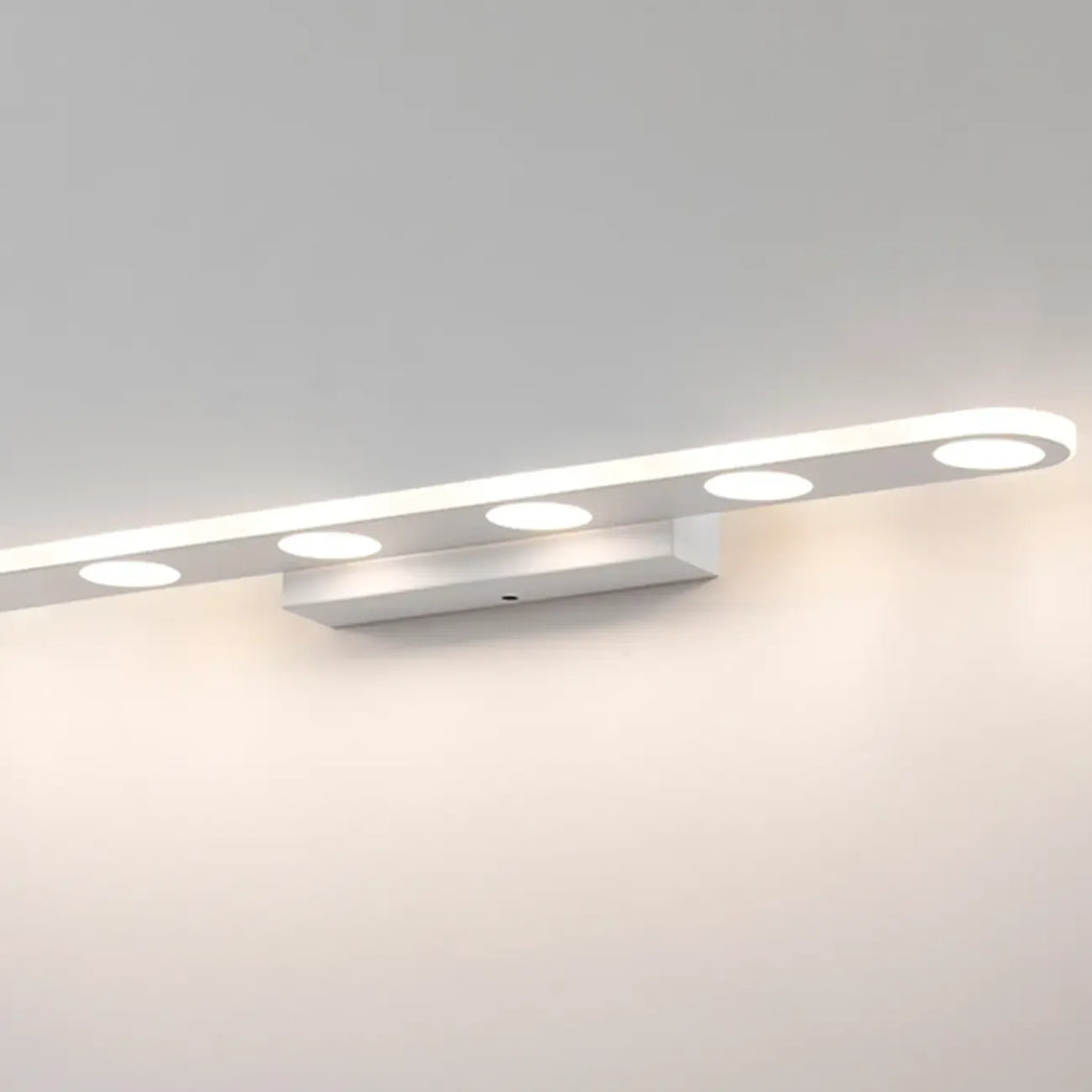 Applique a barra a LED a 6 luci bianca in acrilico per bagno