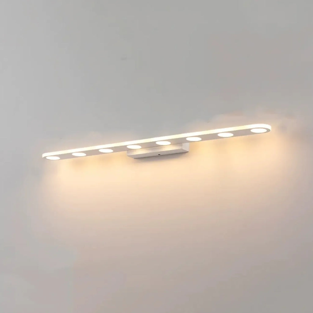 Applique a barra a LED a 6 luci bianca in acrilico per bagno