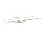 Applique a barra a LED a 6 luci bianca in acrilico per bagno