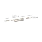 Applique a barra a LED a 6 luci bianca in acrilico per bagno