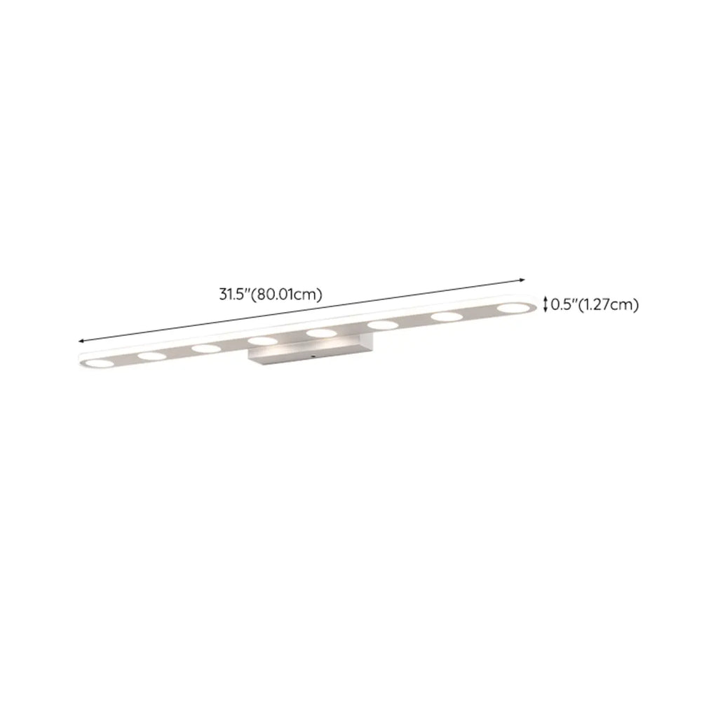 Applique a barra a LED a 6 luci bianca in acrilico per bagno