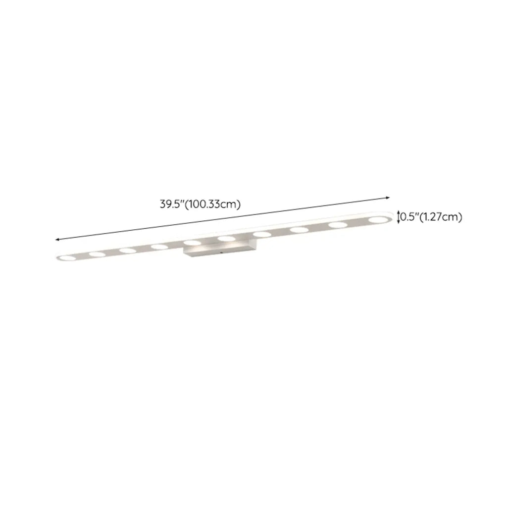 Applique a barra a LED a 6 luci bianca in acrilico per bagno