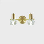Lampada da bagno a 3 luci in cristallo dorato moderno
