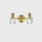 Lampada da bagno a 3 luci in cristallo dorato moderno