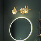 Lampada da bagno a 3 luci in cristallo dorato moderno
