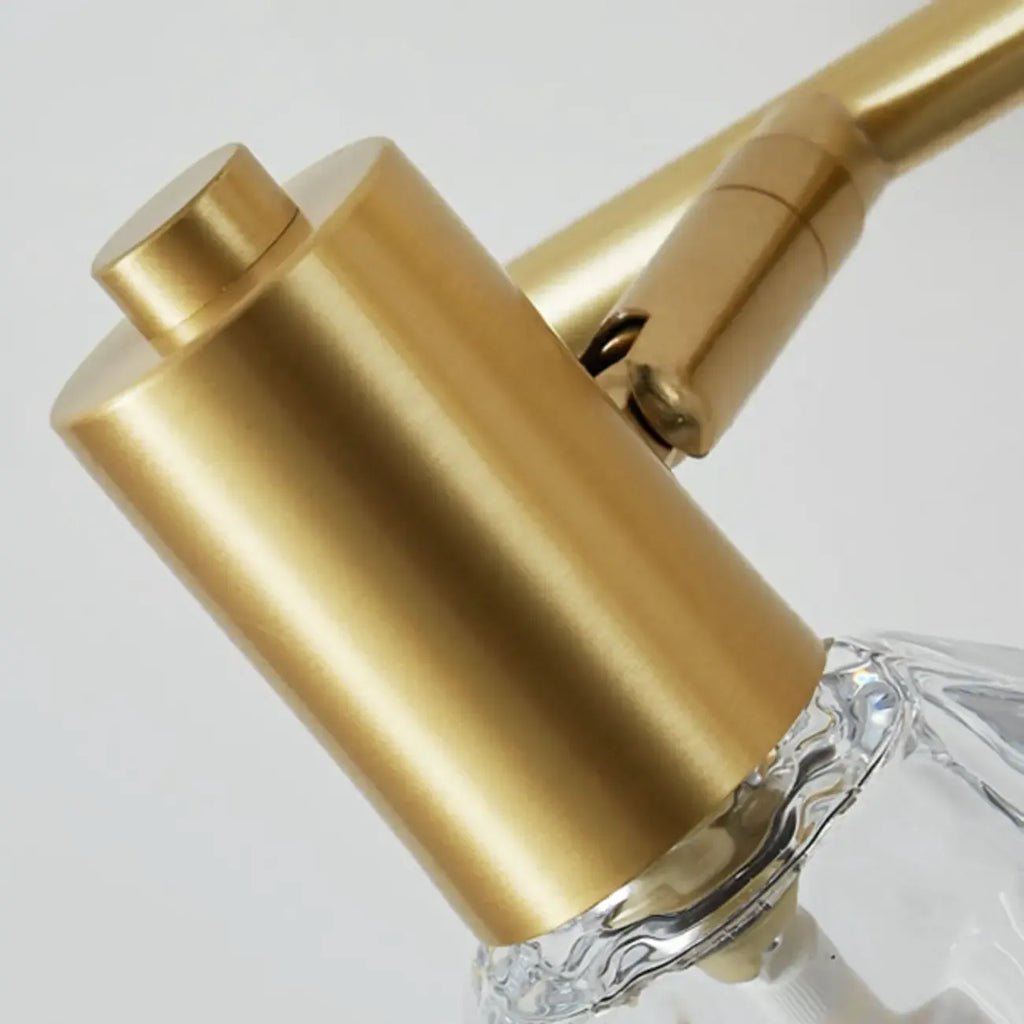 Lampada da bagno a 3 luci in cristallo dorato moderno