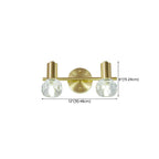 Lampada da bagno a 3 luci in cristallo dorato moderno